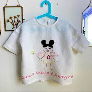 Linen, Hand embroidered top.